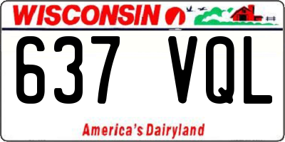 WI license plate 637VQL