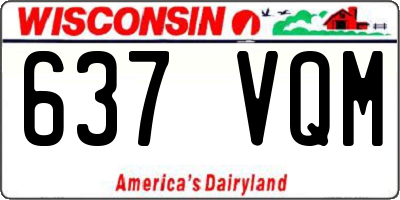 WI license plate 637VQM
