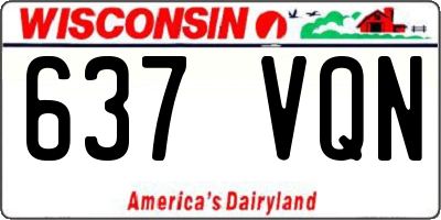 WI license plate 637VQN