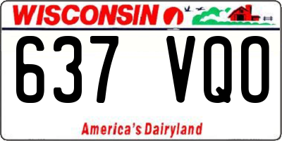 WI license plate 637VQO