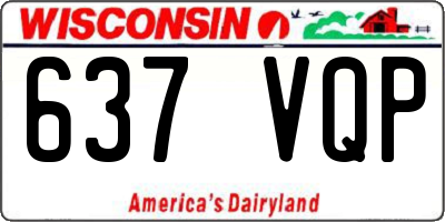 WI license plate 637VQP