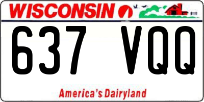 WI license plate 637VQQ