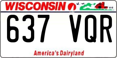 WI license plate 637VQR
