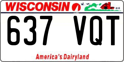 WI license plate 637VQT