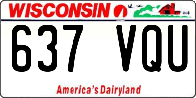 WI license plate 637VQU