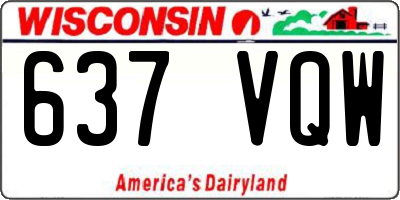 WI license plate 637VQW