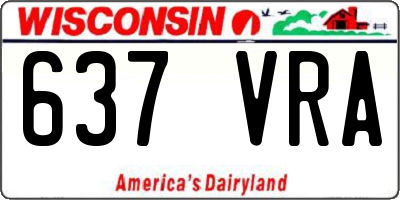 WI license plate 637VRA
