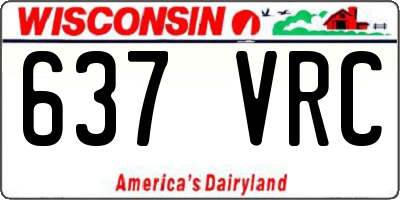 WI license plate 637VRC