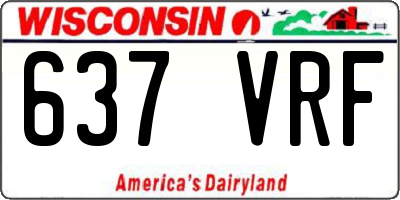 WI license plate 637VRF