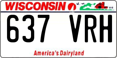 WI license plate 637VRH
