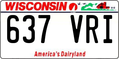 WI license plate 637VRI