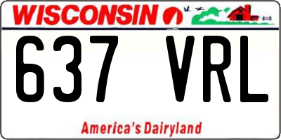 WI license plate 637VRL