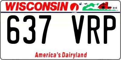WI license plate 637VRP