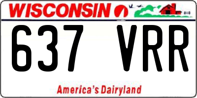 WI license plate 637VRR