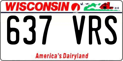 WI license plate 637VRS