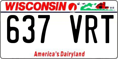 WI license plate 637VRT