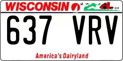 WI license plate 637VRV