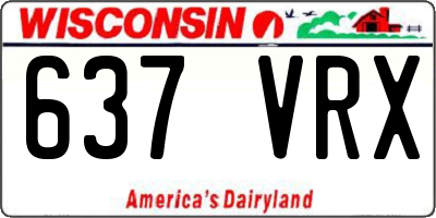 WI license plate 637VRX