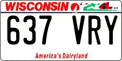 WI license plate 637VRY