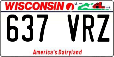 WI license plate 637VRZ