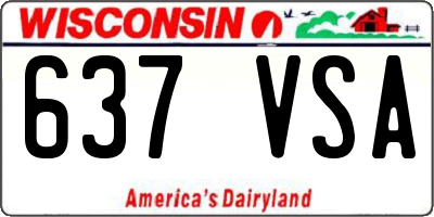 WI license plate 637VSA