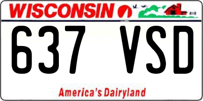 WI license plate 637VSD