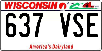 WI license plate 637VSE