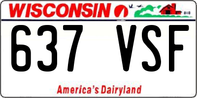 WI license plate 637VSF