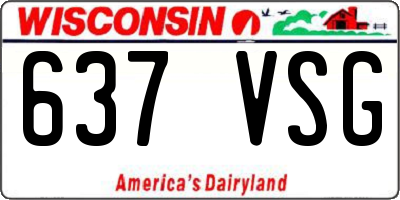 WI license plate 637VSG