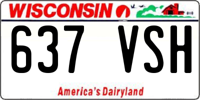 WI license plate 637VSH