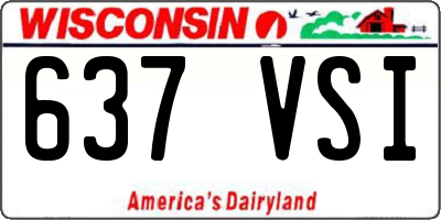 WI license plate 637VSI