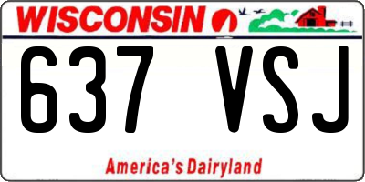 WI license plate 637VSJ