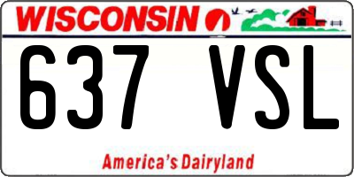 WI license plate 637VSL