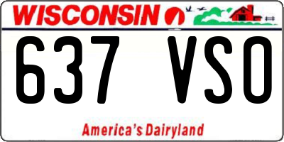 WI license plate 637VSO