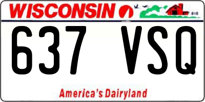 WI license plate 637VSQ