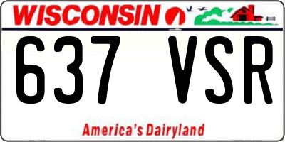 WI license plate 637VSR