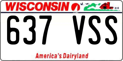 WI license plate 637VSS