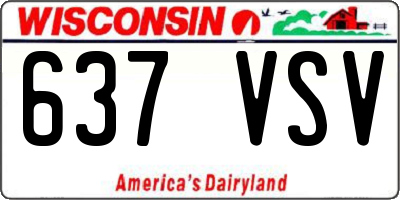 WI license plate 637VSV