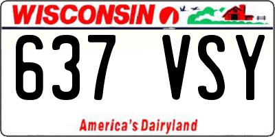 WI license plate 637VSY