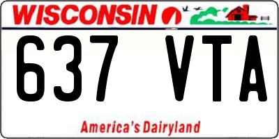 WI license plate 637VTA