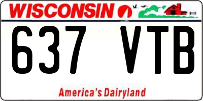 WI license plate 637VTB