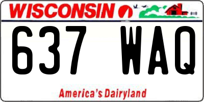 WI license plate 637WAQ