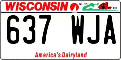 WI license plate 637WJA