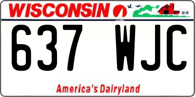 WI license plate 637WJC