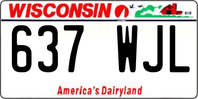 WI license plate 637WJL