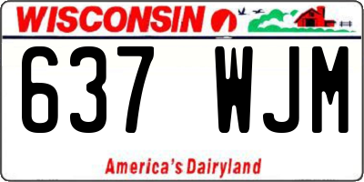 WI license plate 637WJM