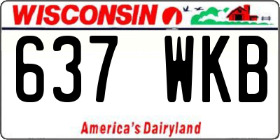 WI license plate 637WKB