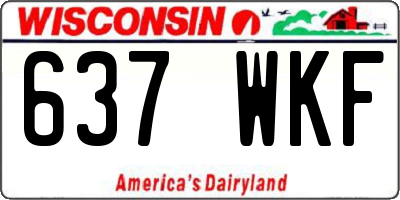 WI license plate 637WKF