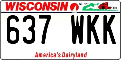 WI license plate 637WKK