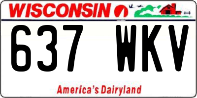 WI license plate 637WKV